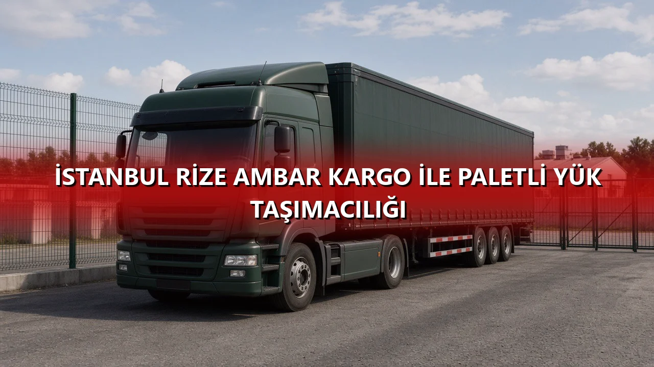 İstanbul Rize Ambar Kargo İle Paletli Yük Taşımacılığı